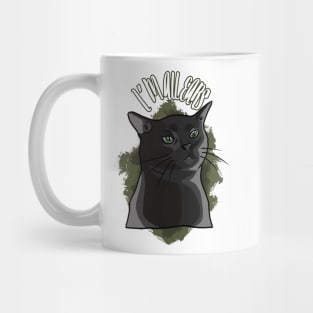 Black Cat Zoning Out Mug